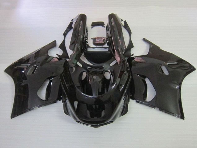 1990-1992 Kawasaki ZZR1100 Motorcycle Fairings - Glossy Black