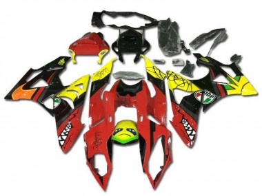 Cheap 2009-2014 BMW S1000RR Motorcycle Fairings - Yellow Red Black Shark