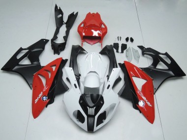 Cheap 2009-2014 BMW S1000RR Motorcycle Fairings - White Red Matte Black