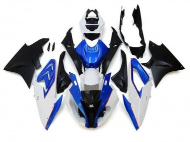 Cheap 2015-2016 BMW S1000RR Motorcycle Fairings - White Blue Matte Black