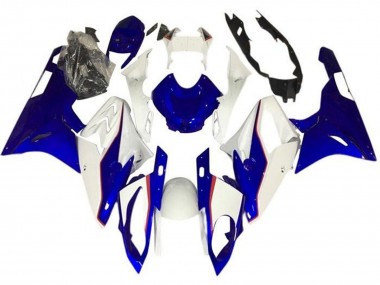Cheap 2015-2016 BMW S1000RR Motorcycle Fairings - White Red Blue Pinstripe