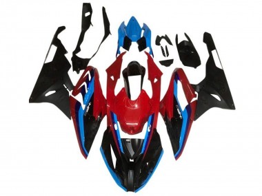 Cheap 2015-2016 BMW S1000RR Motorcycle Fairings - Red Blue Black Stripe