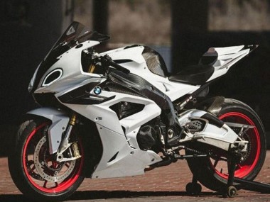 Cheap 2017-2018 BMW S1000RR Motorcycle Fairings - White Faux Carbon Fiber
