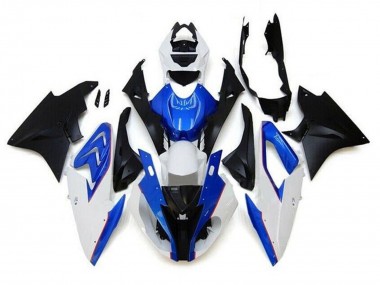 Cheap 2017-2018 BMW S1000RR Motorcycle Fairings - White Blue Matte Black
