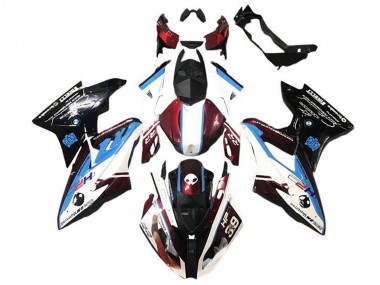Cheap 2017-2018 BMW S1000RR Motorcycle Fairing - White Blue Red Glossy Black