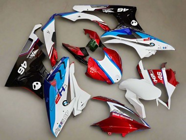 Cheap 2019-2022 BMW S1000RR Motorcycle Fairings - White Red Blue HP