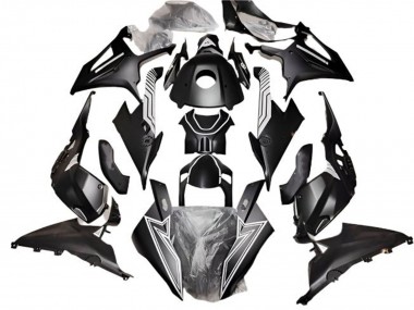 Cheap 2019-2022 BMW S1000RR Motorcycle Fairings - Matte Black White Lines