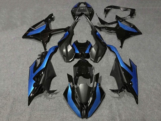 2019-2022 BMW S1000RR Motorcycle Fairings - Black Metallic Blue