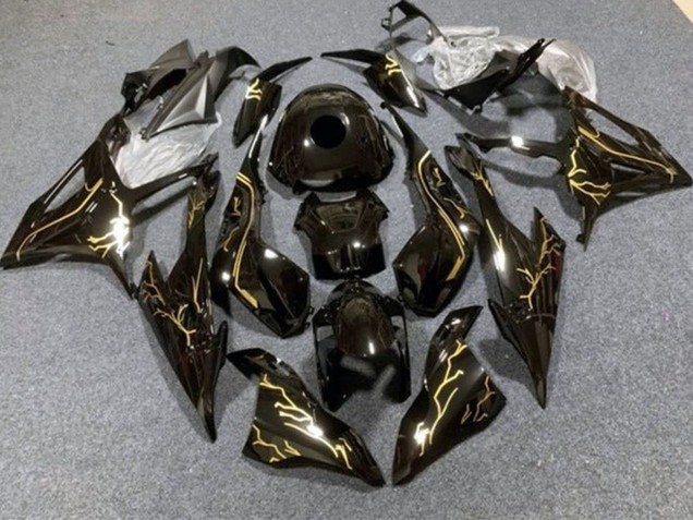 2019-2022 BMW S1000RR Motorcycle Fairings - Black Gold
