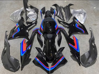 Cheap 2019-2022 BMW S1000RR Motorcycle Fairings - Black Double Blue Red