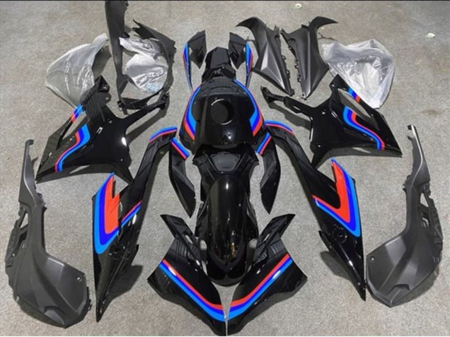 2019-2022 BMW S1000RR Motorcycle Fairings - Black Double Blue Red