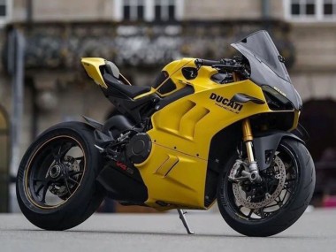 Cheap 2022-2024 Ducati Panigale V4 V4S Motorcycle Fairings - Yellow Black
