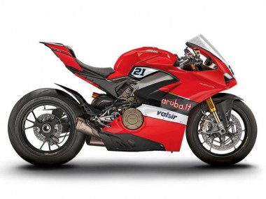 Cheap 2018-2019 Ducati Panigale V4 V4S Motorcycle Fairings - Red Black White Valsir