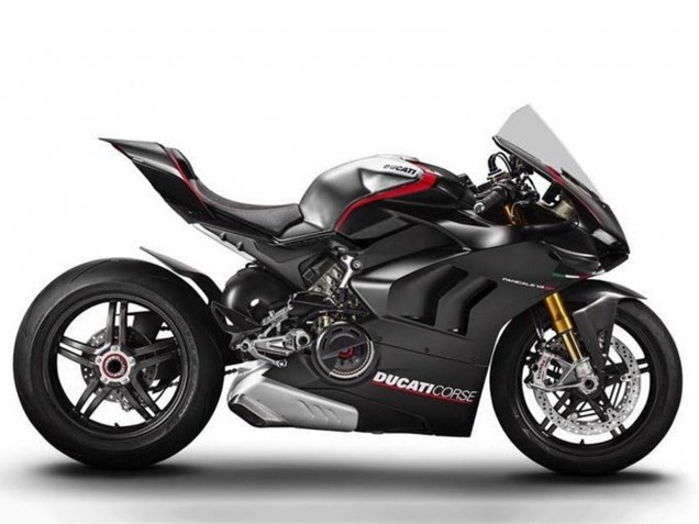 2020-2021 Ducati Panigale V4 V4S Motorcycle Fairings - Silver Red Glossy Black Corse