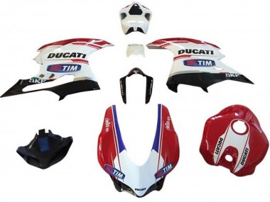 Cheap 2015-2020 Ducati 959/1299 Motorcycle Fairings - White Red Blue Glossy Black Tim