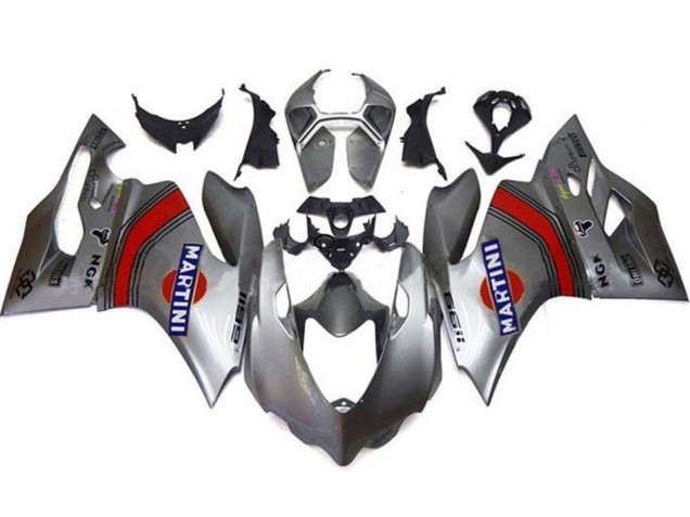 2011-2014 Ducati Panigale 1199 Motorcycle Fairings - Silver Red Blue Martini