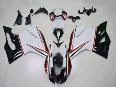 Cheap 2011-2014 Ducati Panigale 1199 Motorcycle Fairings - White Red Green Glossy Black