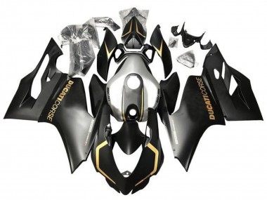 Cheap 2011-2014 Ducati Panigale 899 Motorcycle Fairings - Matte Black Gold Silver Corse