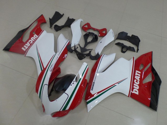 2011-2014 Ducati Panigale 899 Motorcycle Fairings - White Red Green Glossy Black