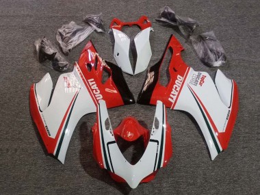 Cheap 2011-2014 Ducati Panigale 1199 Motorcycle Fairings - White Red Green Glossy Black Corse