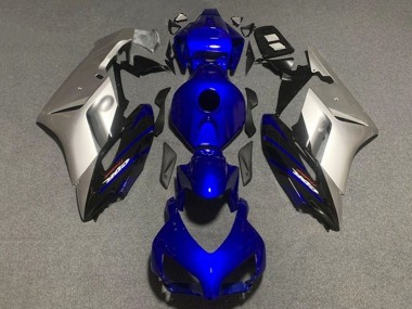 Cheap 2004-2005 Honda CBR1000RR Motorcycle Fairings - Silver Dark Blue