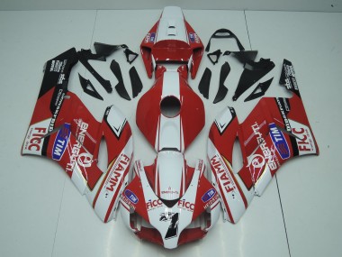 Cheap 2004-2005 Honda CBR1000RR Motorcycle Fairings - White Red Blue Black Fiamm Ficc 7