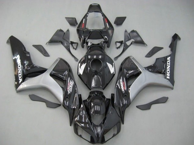 2006-2007 Honda CBR1000RR Motorcycle Fairing - Silver Glossy Black
