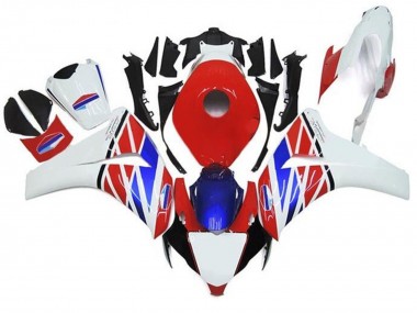 Cheap 2008-2011 Honda CBR1000RR Motorcycle Fairings - White Red Blue Black Stripe