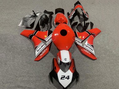 Cheap 2008-2011 Honda CBR1000RR Motorcycle Fairings - Red White Glossy Black 24