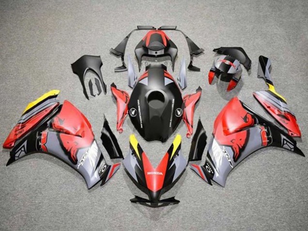 2012-2016 Honda CBR1000RR Motorcycle Fairings - Red Yellow Grey Matte Black Red Bull