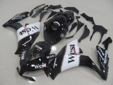 Cheap 2012-2016 Honda CBR1000RR Motorcycle Fairings - Glossy Black White West
