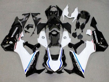 Cheap 2017-2023 Honda CBR1000RR Motorcycle Fairings - White Blue Glossy Black Stripe