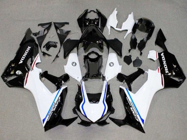 2017-2023 Honda CBR1000RR Motorcycle Fairings - White Blue Glossy Black Stripe