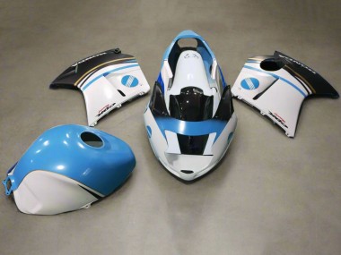 Cheap 1996-2007 Honda CBR1100XX Blackbird Motorcycle Fairings - White Blue Black Konica Minolta