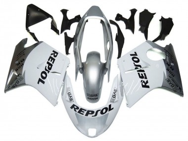 Cheap 1996-2007 Honda CBR1100XX Blackbird Motorcycle Fairings - Silver White Grey Black Repsol
