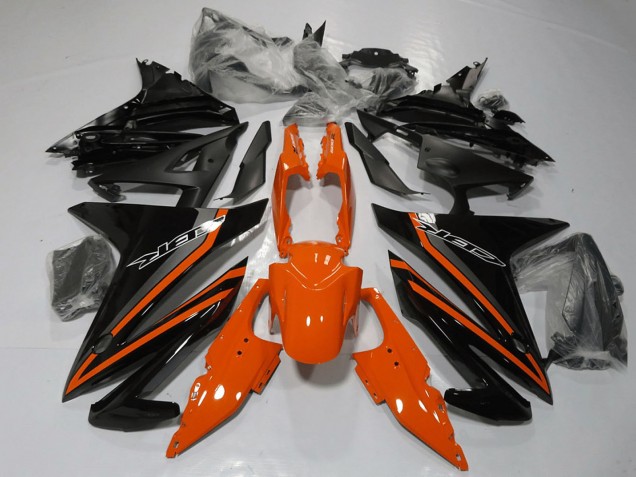 2013-2015 Honda CBR500R Motorcycle Fairings - Orange Grey Glossy Black