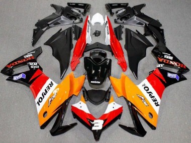 Cheap 2013-2015 Honda CBR500R Motorcycle Fairings - Orange White Red Glossy Black Repsol