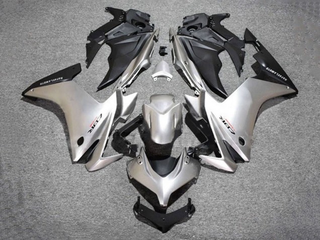 2013-2015 Honda CBR500R Motorcycle Fairings - Silver Matte Black