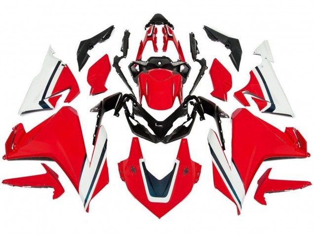 2019-2021 Honda CBR500R Motorcycle Fairings - Red White Black Stripe
