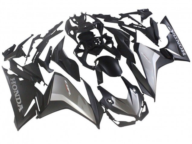2019-2021 Honda CBR500R Motorcycle Fairings - Silver Matte Black