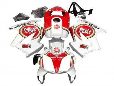 Cheap 2002-2013 Honda VFR 800 Motorcycle Fairings - White Red Lucky Strike