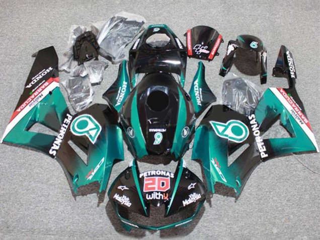 2013-2026 Honda CBR600RR Motorcycle Fairings - Teal Blue Glossy Black Petronas 20