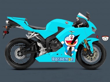 Cheap 2013-2023 Honda CBR600RR Motorcycle Fairings - Light Blue Doraemon