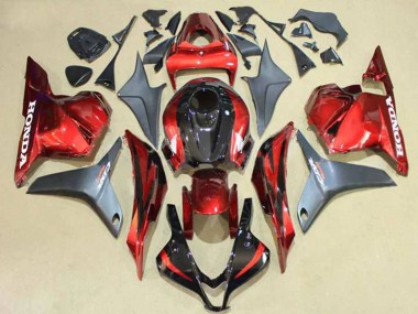 Cheap 2009-2012 Honda CBR600RR Motorcycle Fairings - Silver Red Glossy Black