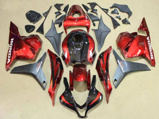 2009-2012 Honda CBR600RR Motorcycle Fairings - Silver Red Glossy Black
