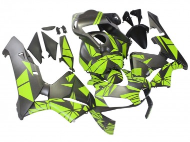 Cheap 2003-2004 Honda CBR600RR Motorcycle Fairings - Neon Yellow Matte Grey
