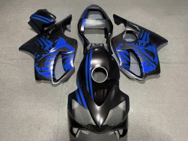 Cheap 2001-2003 Honda CBR600 F4i Motorcycle Fairings - Blue Matte Black Skull