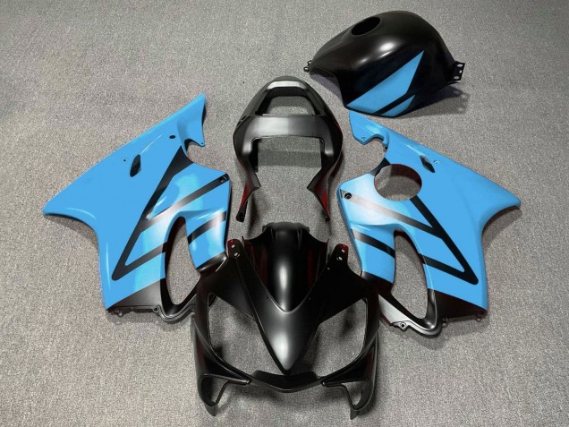 2001-2003 Honda CBR600 F4i Motorcycle Fairings - Light Blue Matte Black