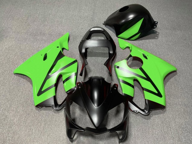 2001-2003 Honda CBR600 F4i Motorcycle Fairings - Green Matte Black