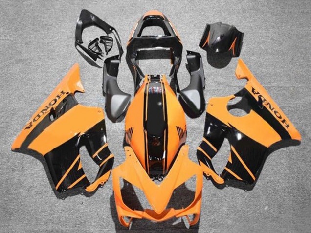 2001-2003 Honda CBR600 F4i Motorcycle Fairings - Orange Glossy Black Stripe